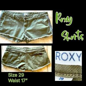 Size 29- Green Roxy Shorts